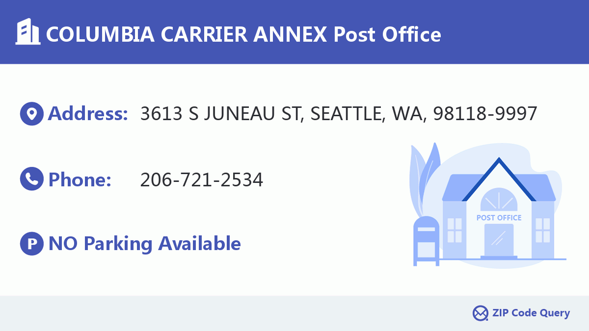 Post Office:COLUMBIA CARRIER ANNEX